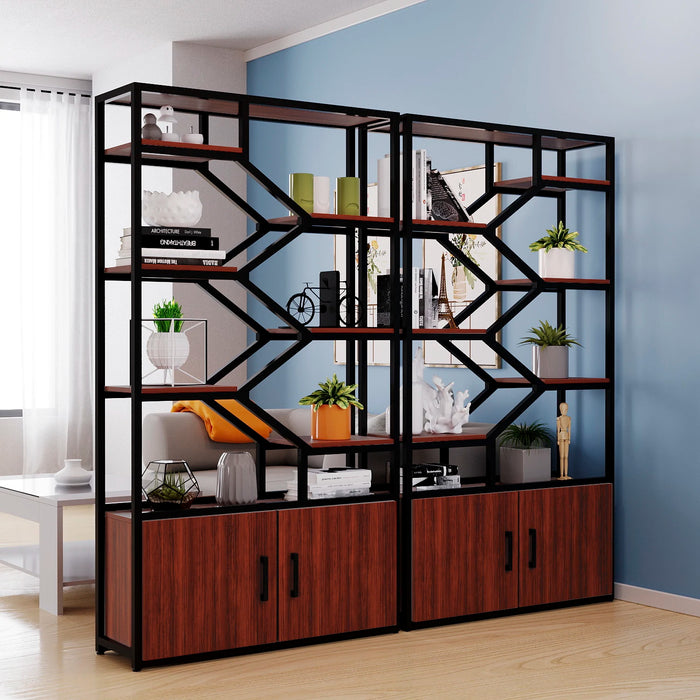 TT Partition Storage Rack Office Floor Bookshelf Modern Minimalist Living Room Wrought Iron Display Storage Screen Cabinet