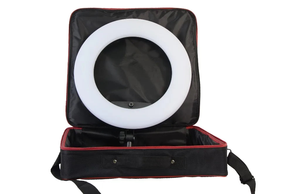 Yidoblo white FS-480II Pro Warm & cold adjustable make up LED Ring Light LED Lamp+ 2M light standing+Bag + Battery