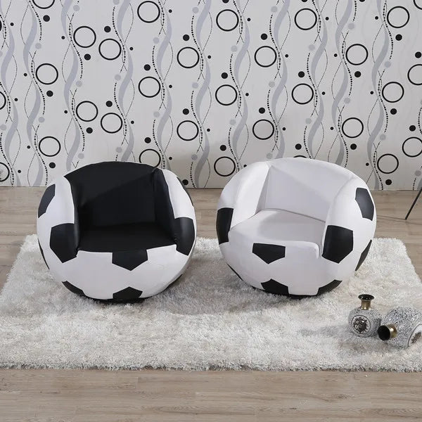 Cy Single Sofa Creative Small Sofa Recliner Football Sofa Matching Foot Bench Shoe Changing Stool