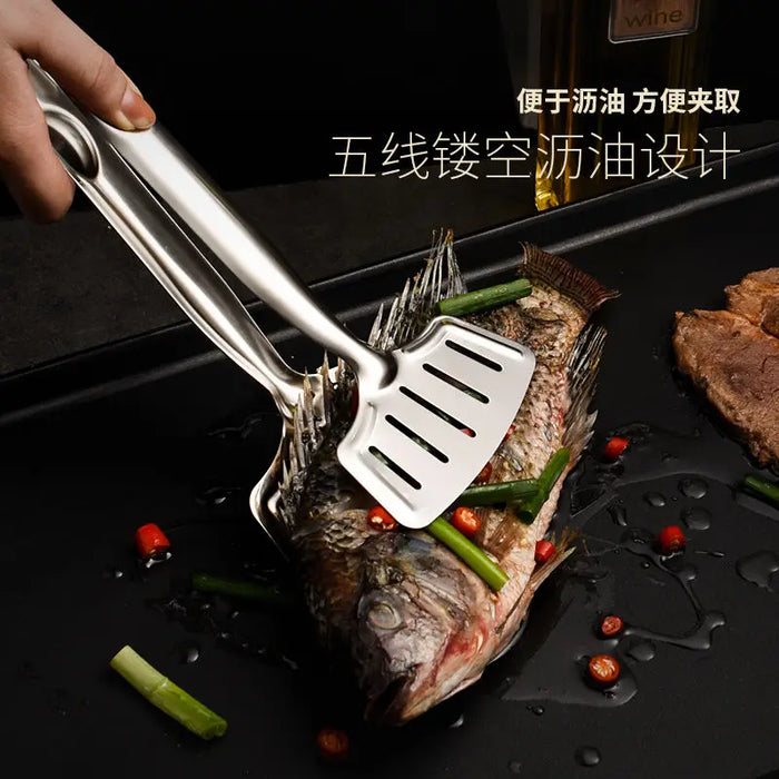 Stainless Steel Steak Shovel Fried Fish Artifact Kitchen Supplies Non Stick Pan Shovel Turned Fish Clip Steak Clip Pancake Tool