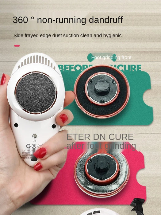 Cy Dust Collection Electric Pedicure Tool Rechargeable Foot Callus Remover Calluses Get Rid of Foot Skin Pedicure Device