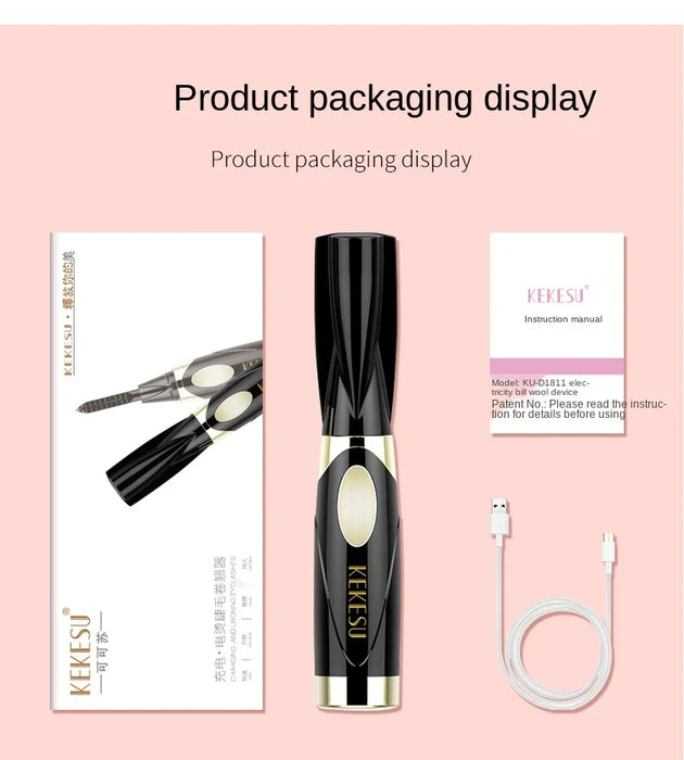 CX Electric Electric Heating Eyelash Curler Rechargeable Heating Eyelash Curler Curly Long Lasting Shaping Ironing