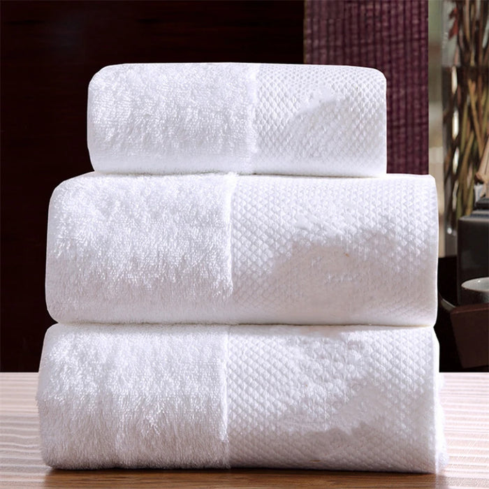 New 40X80CM White Pure Cotton Towel Adult Washing Face Bath Hotel Pure Cotton Men And Women SPA Soft Absorbent Lint-Free Towels