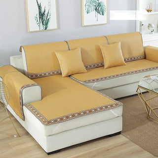 TT Summer Sleeping Mat Sofa Cushion Summer Non-Slip Rattan Bamboo Ice Silk Sofa Combination Set Simple Cushion Customization