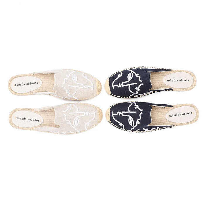 Woman Shoes 2022 Terlik Flip Flops De Mujer Slippers For Flat Real Special Offer Hemp Summer Rubber Print Mules Pantufa