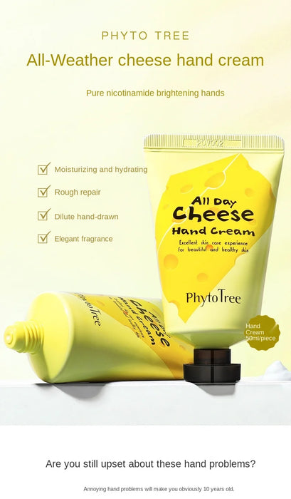 TT Cheese Hand Cream Whitening Moisturizing Whitening Female Hydrating Non-Greasy Moisturizing Famous Brand Authentic Men