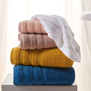Cotton Towels Bath Towel Sets Absorbent Adult Bath Towels Solid Color Soft Face Shower Towel for Bathroom Washcloth 80X160cm