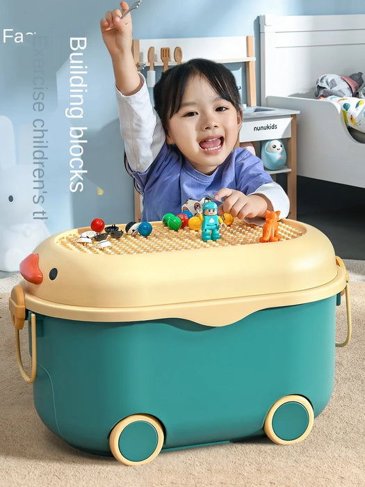 zq  Children's Toy Storage Box Household Storage Box Storage Box Baby Clothes Finishing Storage Box