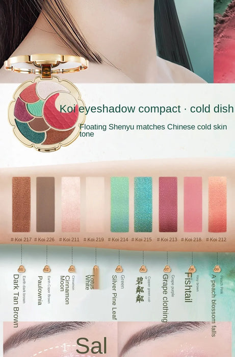 Cy Three Thousand Colors Koi Eye Shadow Plate Three-Dimensional Eye Touch-up Natural Highlight Repair Free Shipping