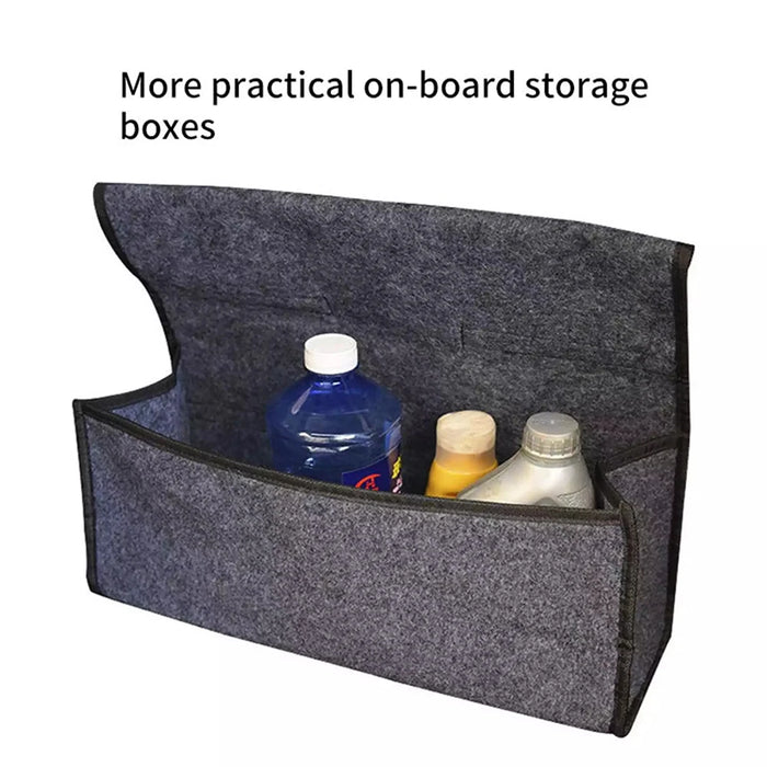 Large Anti Slip Compartment Boot Storage Organizer Tool Bag Car Storage Bag Car Trunk Organizer Soft Felt Storage Box