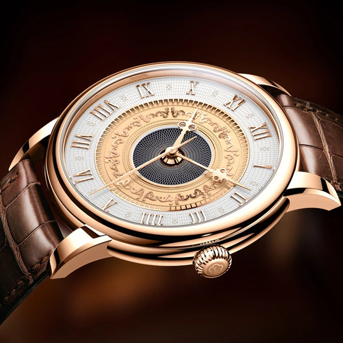 2022 LOBINNI Men's Watch Retro Business Automatic Mechanical Watch Miyota 821A Movement 50 Water Resistant Sapphire Wrist Watch