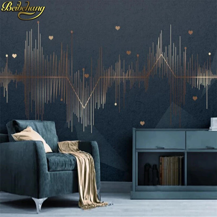 beibehang papel de parede 3d wallpaper European minimalist bedroom living room TV backdrop stripes  abstract mural