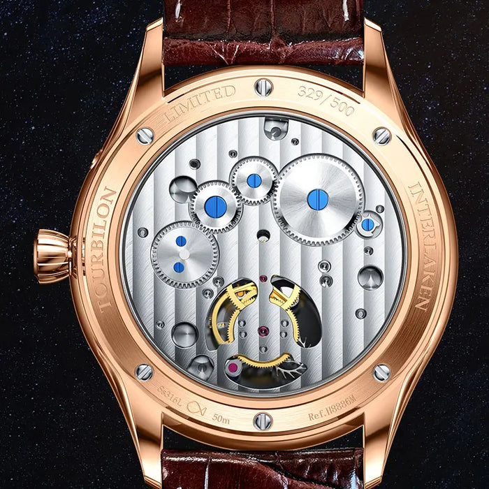 Switzerland Brand Tourbillon Mechanical Men Wristwatches Leather Strap Skeleton Male Watch Waterproof 50M Male clock