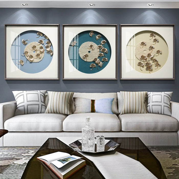 CX Modern 3D Decorative Painting Light Luxury Relief Hanging Painting Three-Dimensional Mural