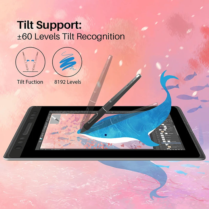 HUION KAMVAS Pro 13 GT-133 Pen Display Digital Graphic Tablet Monitor Battery-Free Pen Tablet Drawing Monitor with Tilt Function