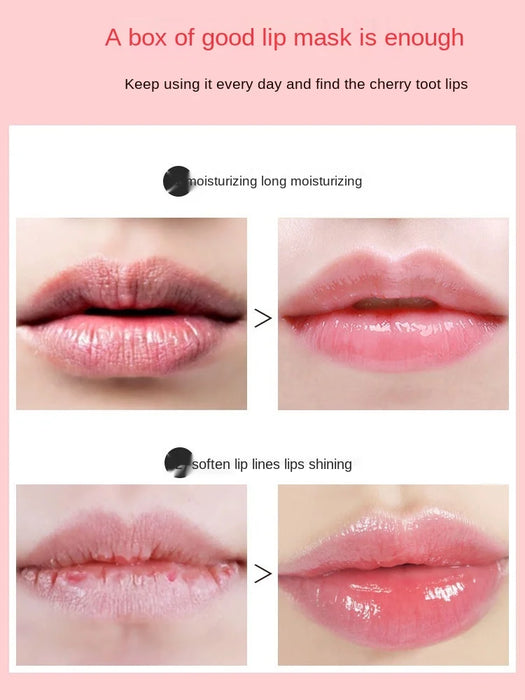 GY Cherry Lip Balm Female Exfoliating Lip Lines Moisturizing, Nourishing and Hydrating with Lip Balm Brush