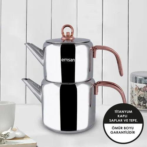 Emsan Heritage Induction Based Teapot Set home kitchen steel stainless housewives and office used in the areas of quality