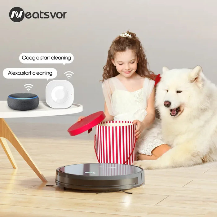 NEATSVOR X500 Robot Vacuum Cleaner 3000PA Powerful Suction 3-in-1 Pet Hair Household Dry and Wet Mopping Automatic Charging