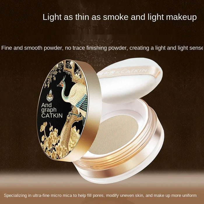 TT Catkin Jinque Tian-Tsui Light Smoke Powder Makeup Skin Care Losse Powder Lonroof Sweat-Proof Cg Lasting Oil Control