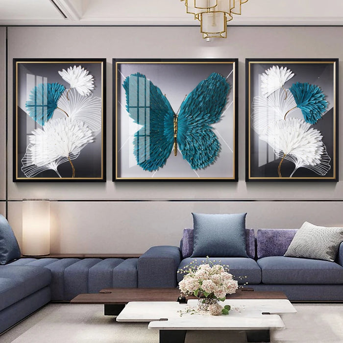 CX Simple Modern Atmospheric Creative Feather Handmade Decorative Painting