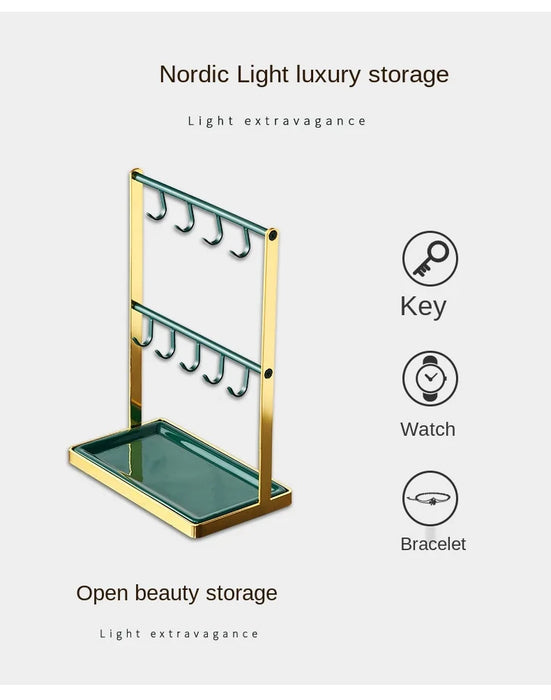 zq Hallway Key Ornaments Gathering Home Living Room Creative Nordic Modern Light Luxury Hanging Watch Jewelry Storage Rack