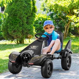 Go Kart Pedal Powered Kids Ride on Car 4 Wheel Racer Toy w/ Clutch & Hand Brake