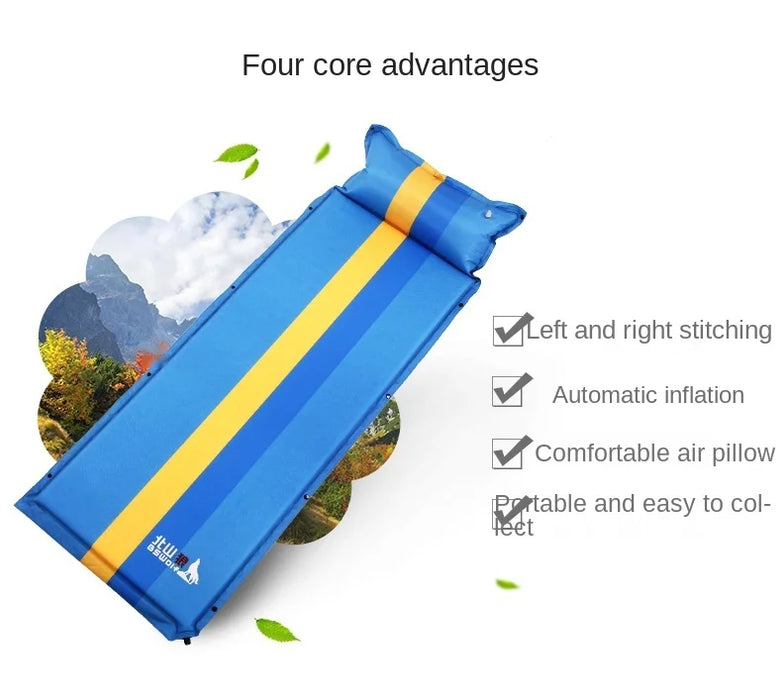 Cy Outdoor Single Inflatable Mattress Lunch Break Mattress Home Air Cushion Mattress Moisture Proof Pad Portable Tent Mat