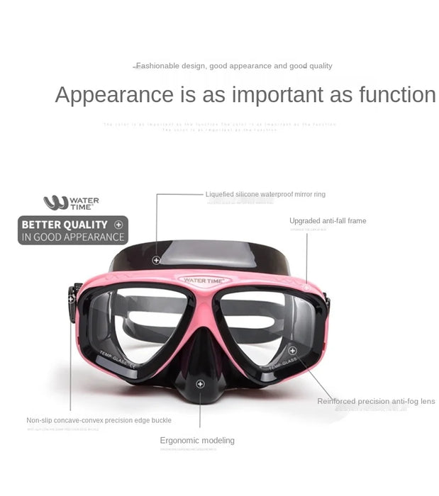 CY Swimming Glasses Waterproof HD Nose Protection Integrated Anti-Choked Large Frame Large View Goggles Free Shipping