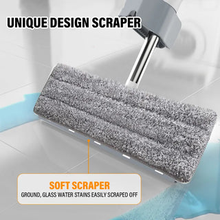 Flat Squeeze Mop With Folding Bucket Hand Free Washing Microfiber Replacement Pad Automatic Spin Floor Mop Household Cleaning