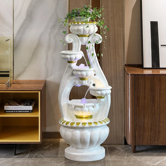 TT Living Room European Style Water Fountain Modern Simple and Light Luxury CreativeWaterscape DecorationHallwayLuckyDecorations