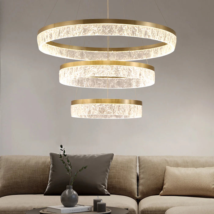 JMZM Modern Simple Pendant Light Luxury Round Indoor Lamp Golden Hanging Light For Living Room Restaurant Bedroom Kitchen Villa