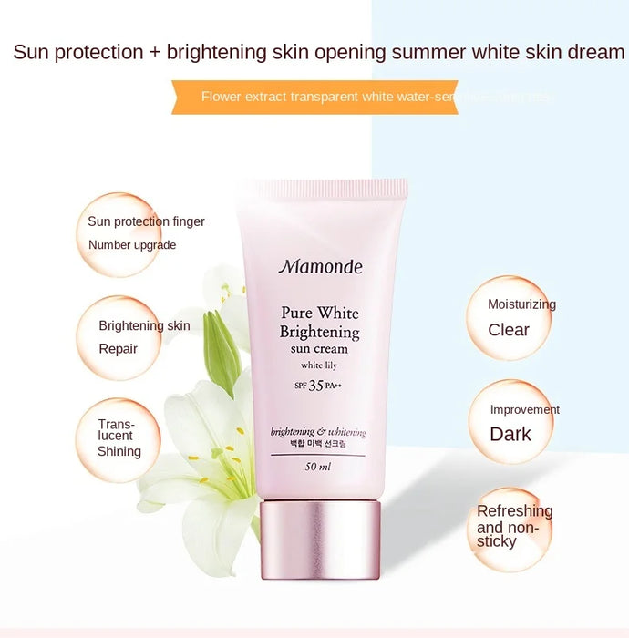 TT Transparent White Water-Sensitive Sunscreen SPF35/PA Refreshing Sun Protection Brightening Skin Discoloration Improvement