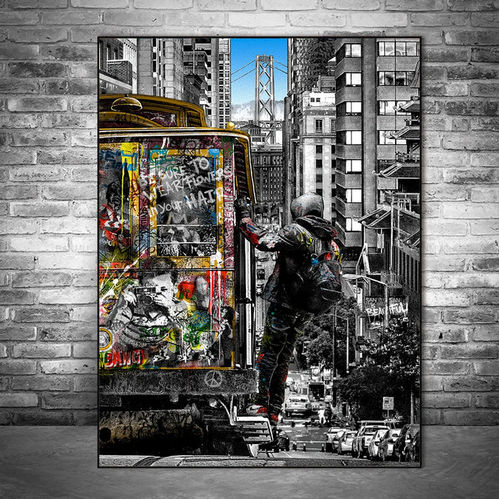 Modern Graffiti Art Canvas Paintings on the Wall Art Posters and Prints Street Art Wall Pictures Home Decoration Cuadros Decor