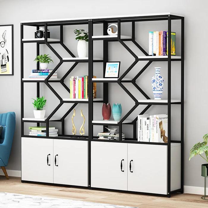 TT Partition Storage Rack Office Floor Bookshelf Modern Minimalist Living Room Wrought Iron Display Storage Screen Cabinet