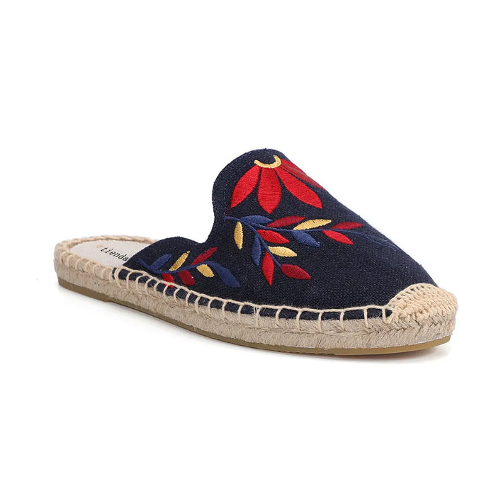 Espadrilles For Flat Shoes Zapatos De Mujer Top Direct Selling Hemp Summer Rubber Print Terlik Mules Slippers Tienda Soludos