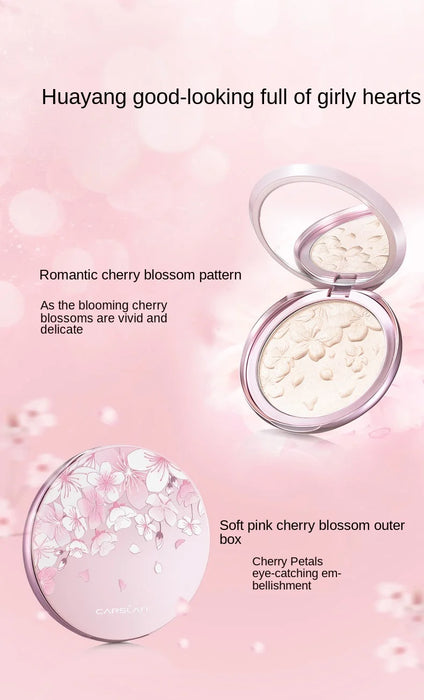 CY CARSLAN Colorful Crystal Cherry Blossom Highlight Repair Blush Double-Use Plate Free Shipping