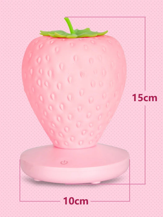 TT Creative Cute Strawberry Warm Small Night Lamp USB Rechargeable Eye Protection Bedside Baby Nursing Touch