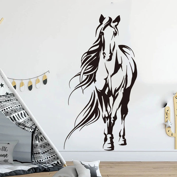 Huge Horse Riding  Animal Wall Sticker Living Room Bedroom Horse Jungle Animal Pet Wall Decal Kids Room Vinyl Decor