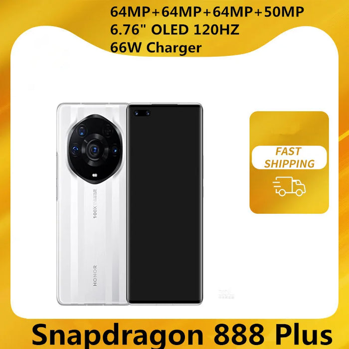 DHL Fast Delivery Honor Magic 3 Pro Plus Magic 3 Pro+ Cell Phone Wireless Charge Snapdragon 888 Plus 64MP 66W Charger 6.76 Inch