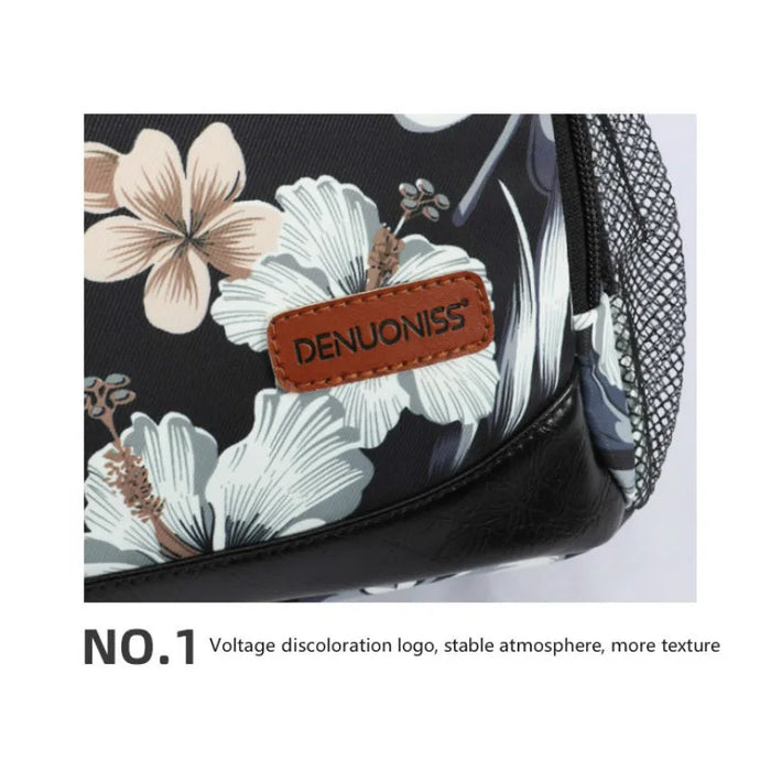 DENUONISS New 2020 Women Printed Portable Cooler Bag Leakproof 16 Cans Insulated Thermal Bag Shoulder Refrigerator Beer Bag