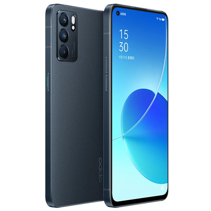 DHL Fast Delivery Oppo Reno 6 5G Android Phone Dimensity 900 Octa Core 65W Charger 6.43" 90HZ 64.0MP Face ID Screen Fingerprint