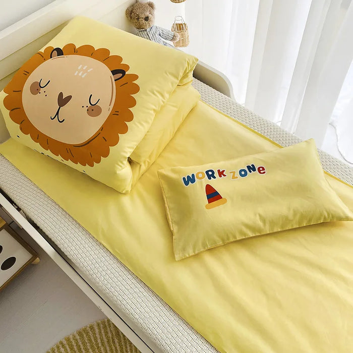 Pure Cotton Printed Kindergarten 3 Piece Set Kids Nap Baby Bedding Girl and Boy Bed Linen Quilt Cover Pillowcase Without Filling