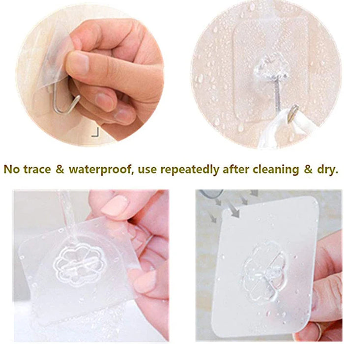 Transparent Hooks for Bathroom Self-Adhesive Door Wall Hook Hanger Suction Coat Rack Garlands Towel Hook Hangers on Wall 1-30Pcs