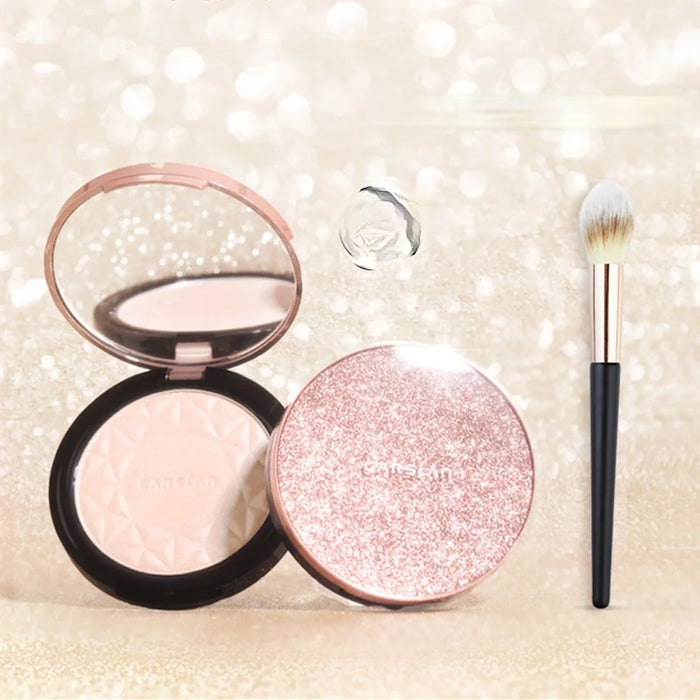 TT CARSLAN Highlight Contour Compact Glitter Ginger Matte Diamond Face Brightening Blush