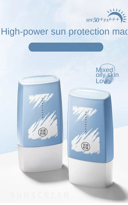 zq Sunscreen Female Facial Isolation Whitening Non-Greasy Refreshing Sensitive Skin Student Autumn and Winter