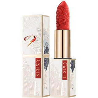 CX Catkin Carved Love Poetry Lipstick Velvet Matte White Moisturizing Chinese Style Brand Lipstick for Women