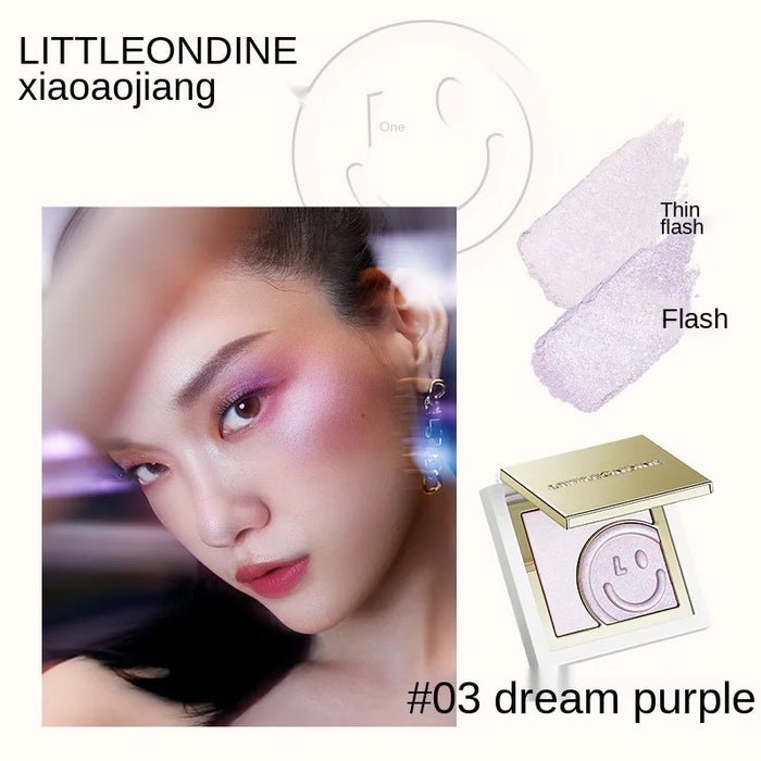 TT Little Aoting Night Travel Highlight Powder 06 Joint Name Limited New Color Brightening Two-Color Smiley Face Highlight