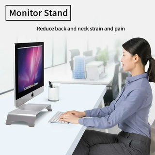 Universal Monitor Stand Holder Aluminum Alloy Laptop TV PC Monitor Stand Bracket Organizer Home Office Desktop Monitor Riser