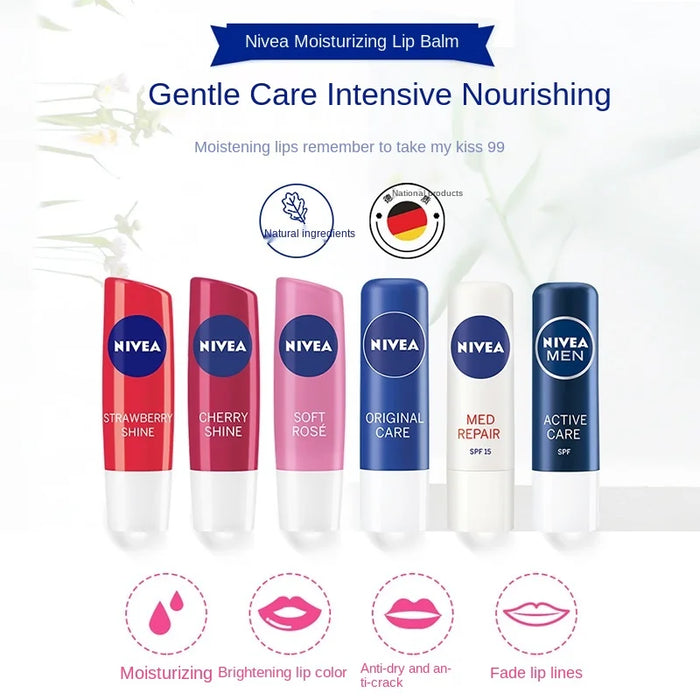 TT Nivea Moisturizing Lipstick for Women Moisturizing Hydrating Lipstick Front Base Lip Nourishing Anti-Chapping Nursing Men