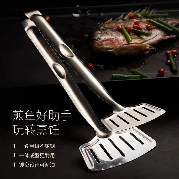 Stainless Steel Steak Shovel Fried Fish Artifact Kitchen Supplies Non Stick Pan Shovel Turned Fish Clip Steak Clip Pancake Tool